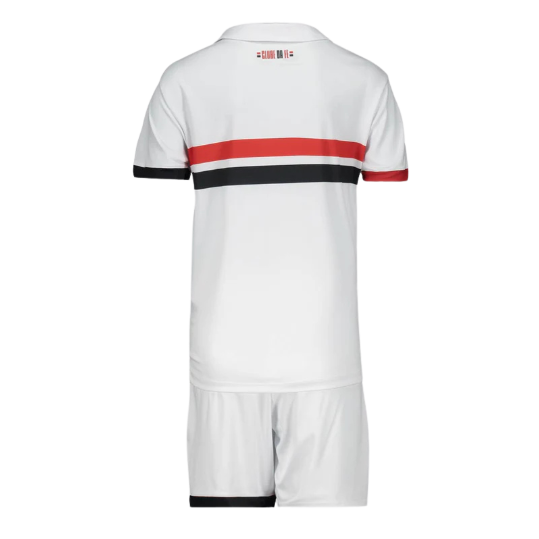 Kit São Paulo Infantil I 24/25 Torcedor New Balance - Branco+Vermelho