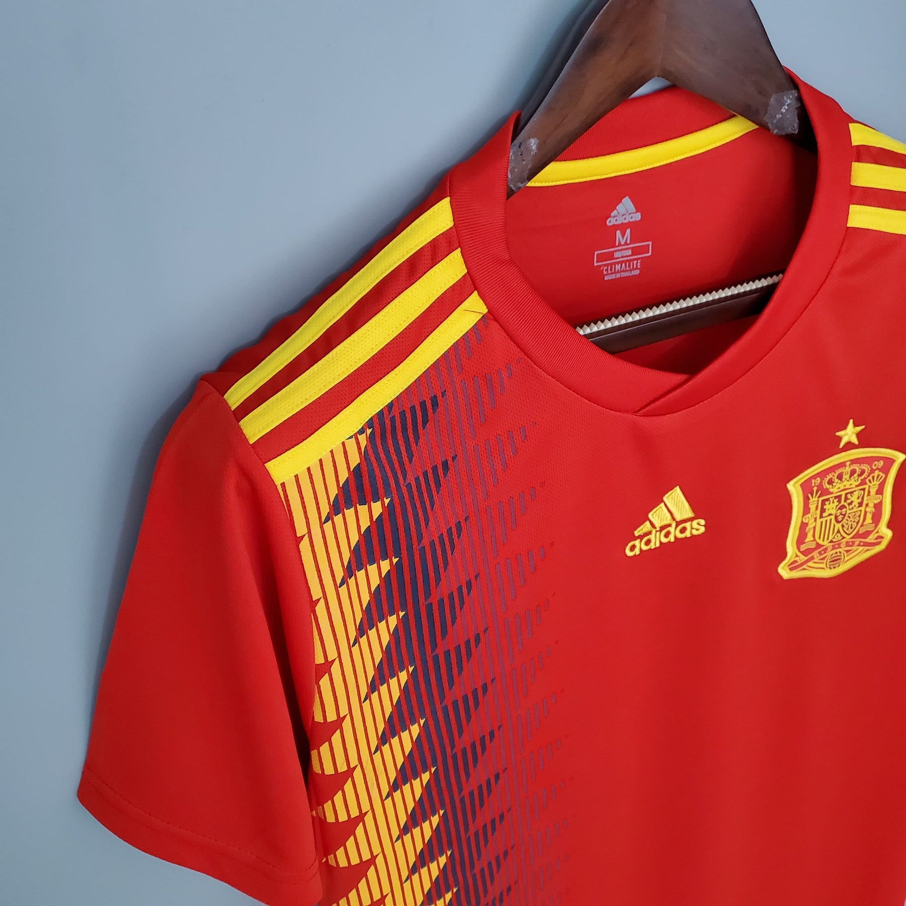 Camisa Espanha Home (1) 2018 Adidas Retrô Masculina