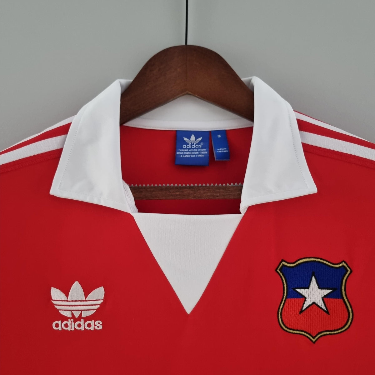 Camisa Chile Home (1) 1982 Adidas Retrô Manga Longa Masculina